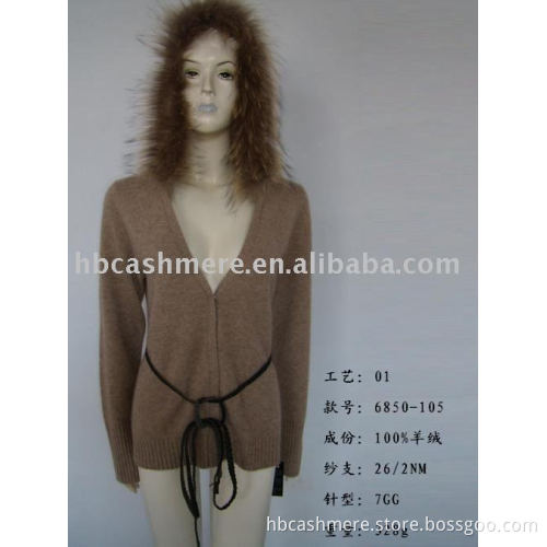 cashmere sweater---100% pure cashmere with hat
